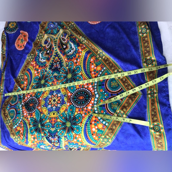 Mumu Kimono Kaftan House Maxi Dress Swimsuit Cover-Up Lightweight Bohemian OSFM - Picture 11 of 16